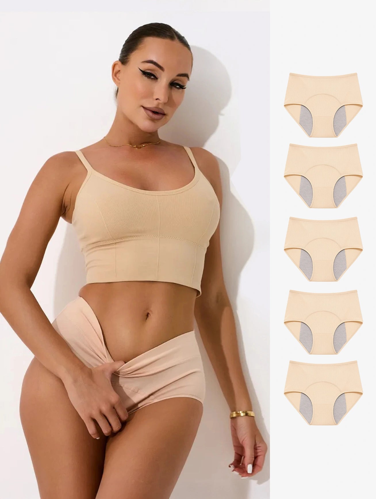 Nude Comfort Leakproof Underwear - 5 Pairs