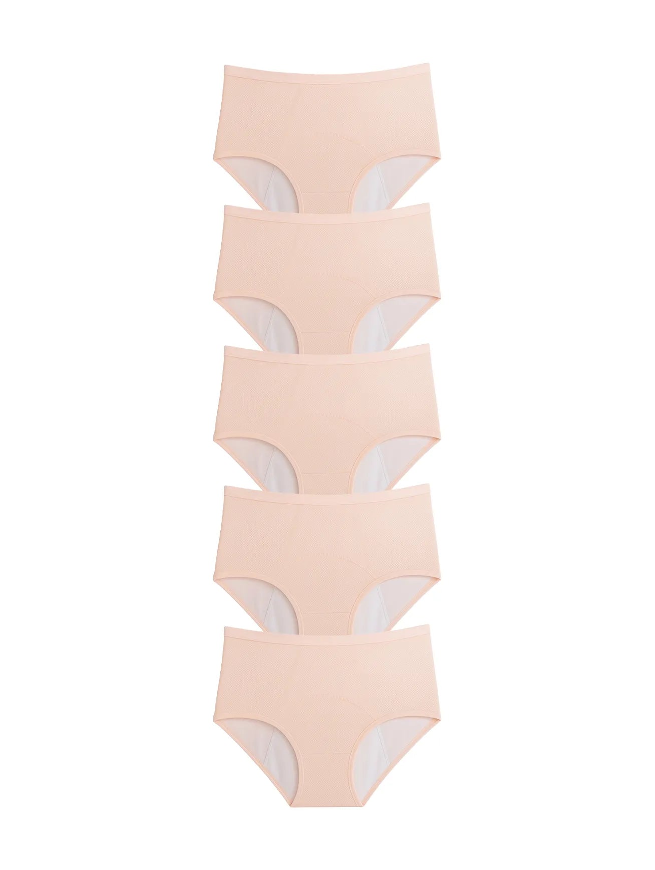 Soft Beige Leakproof Underwear - 5 Pairs
