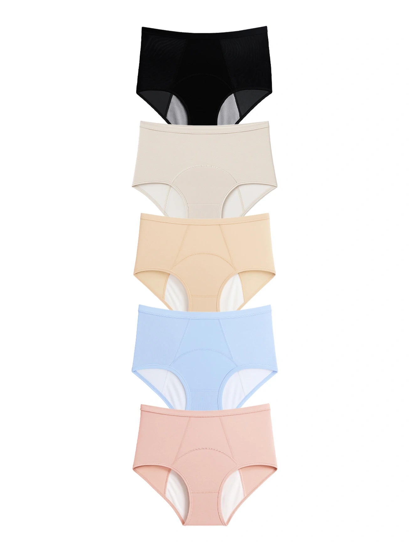 High-Rise Leakproof Underwear - 5 Pairs
